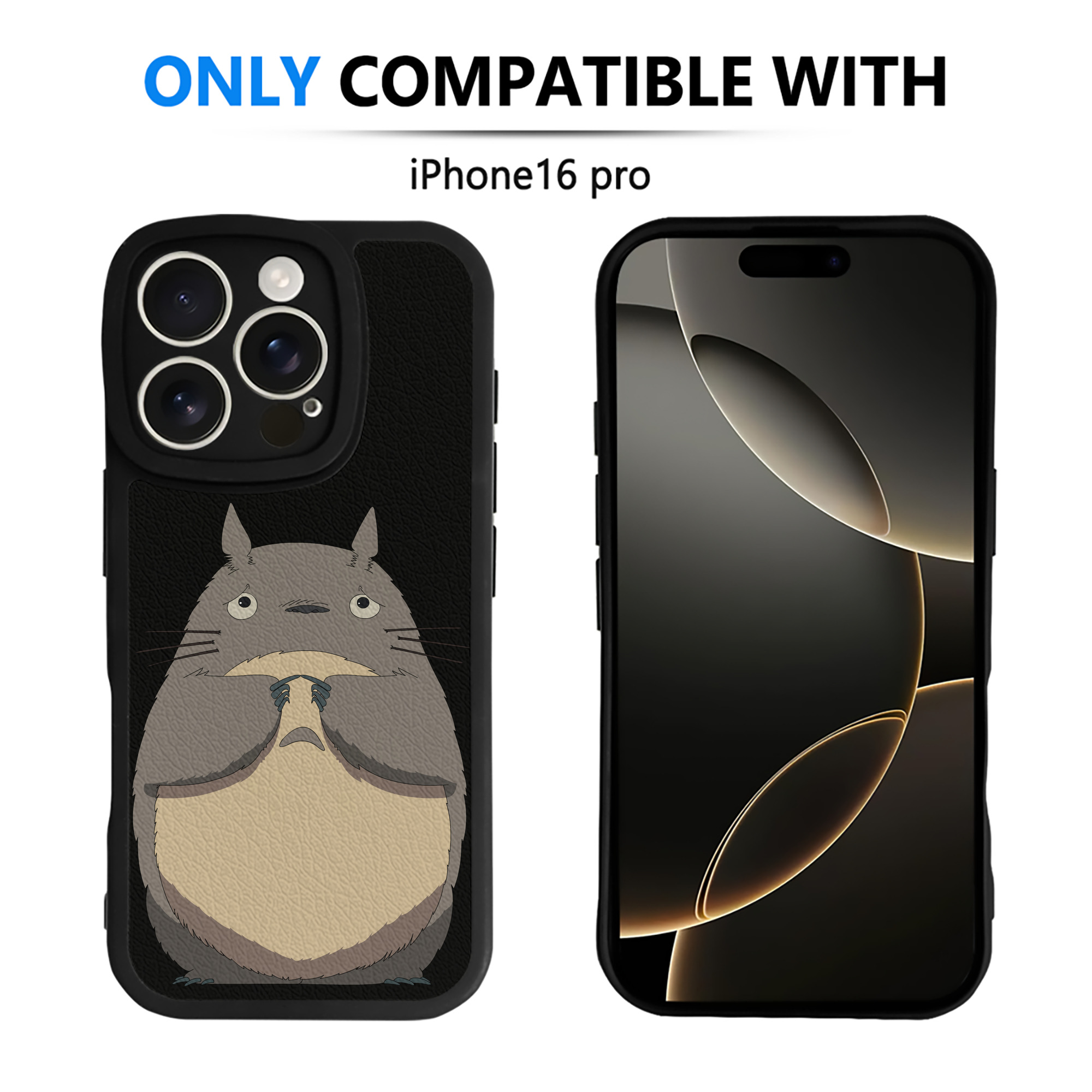 （画像用） となりのトトロ 草壁メイ 草壁サツキ My Neighbor Totoro Satsuki Kusakabe Mei Kusakabe 【iPhone 16シリーズ対応】シリコンスマホケース（レザー調） 材質：シリコン